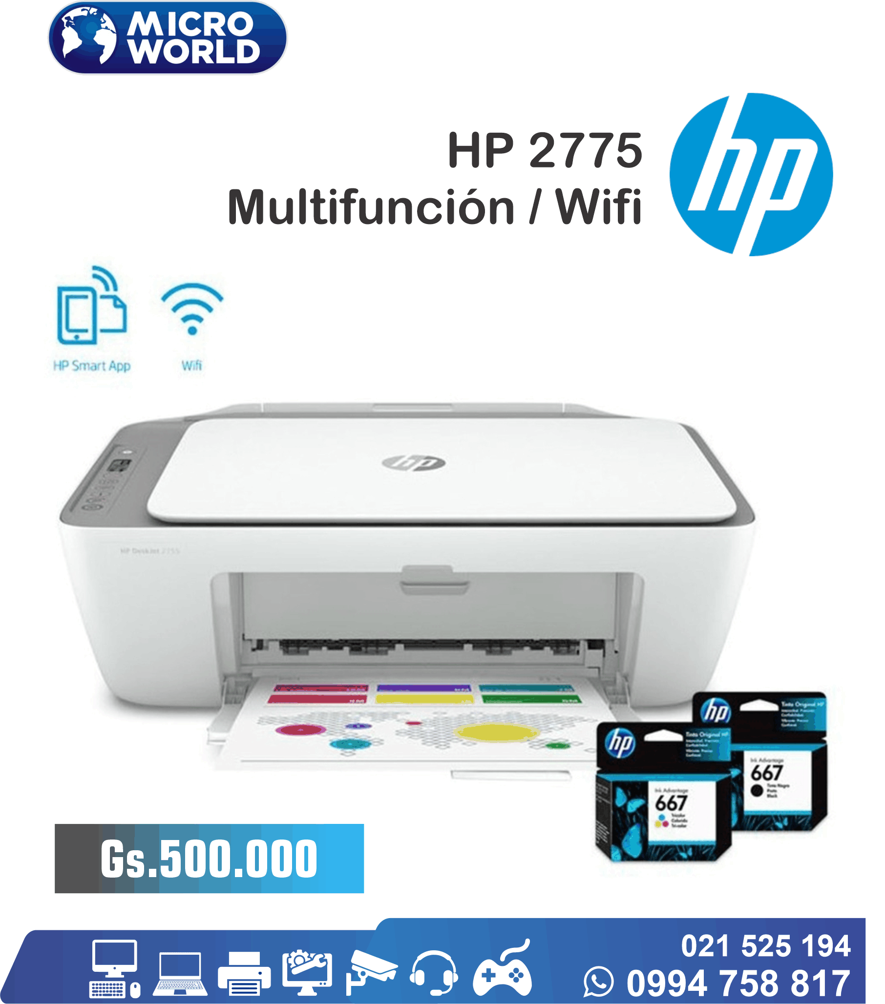 Impresora HP 2775 Multifuncion Wifi